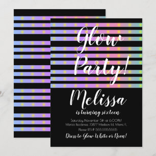 LED Glow Crazy Neon Leuchten im Dunkeln Party Einladung