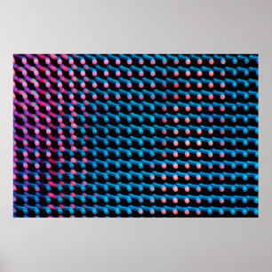 LED-Leuchten auf der Plakatwand. Das Foto ist vers Poster