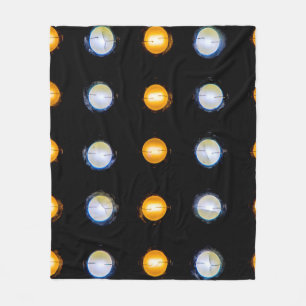 LED-Leuchten schließen den abstrakten Hintergrund. Fleecedecke