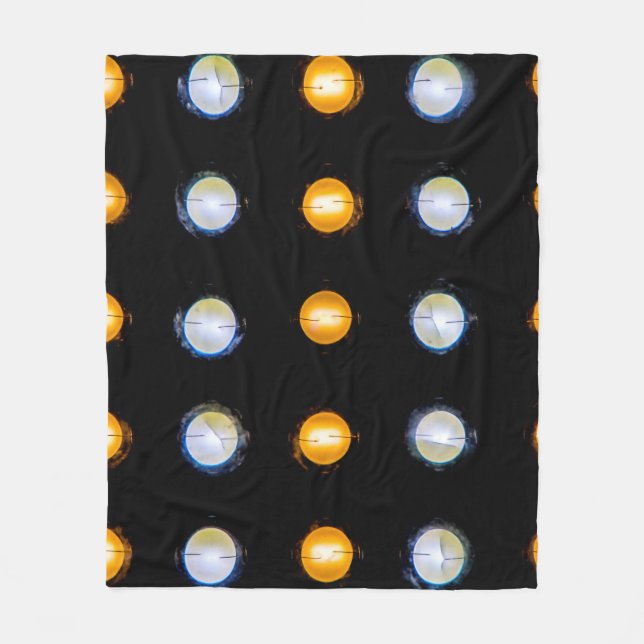 LED-Leuchten schließen den abstrakten Hintergrund. Fleecedecke (Vorderseite)