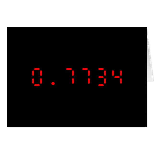 LED-Rechner Hallo | 0,7734 Karte (Vorderseite (Horizontal))