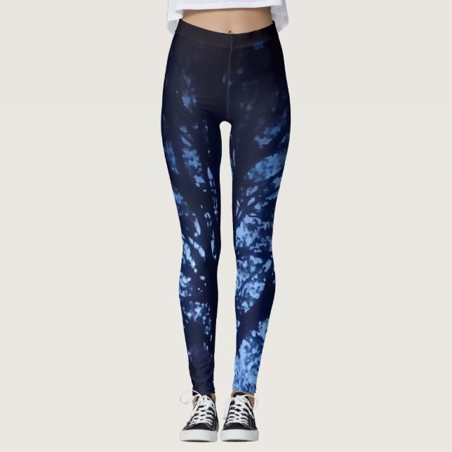 LED-Serie - Blau Leggings (Vorderseite)