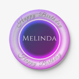 LED-Tafel für die Einblendung von Social Media-Ein Pappteller