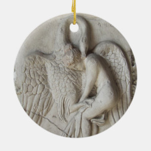 Leda und der Schwan Keramik Ornament