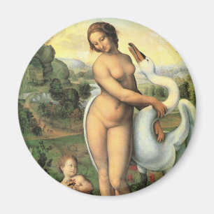 Leda und die Swan von Leonardo da Vinci Magnet