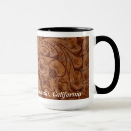 Leder 15 Unze-Tasse Rancho Del Vinedos Temecula CA Tasse