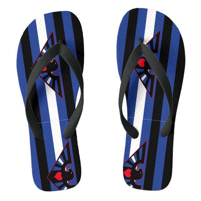 Leder Adler Stolz Flip Flops (Fußbett)