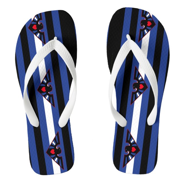 Leder Adler Stolz Flip Flops (Fußbett)