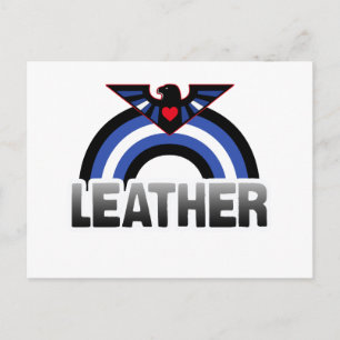 Leder Adler Stolz Postkarte