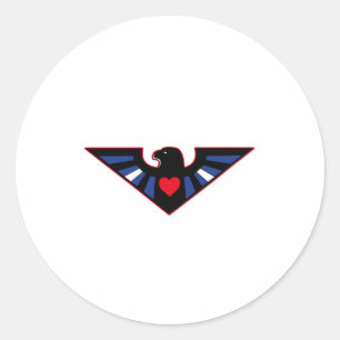 Leder Adler Stolz Runder Aufkleber