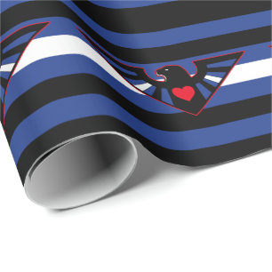 Leder-Adler-Stolzflagge Geschenkpapier