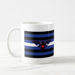 Leder-Adler-Stolzflagge Kaffeetasse