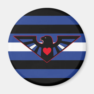 Leder-Adler-Stolzflagge Magnet