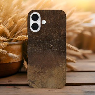 Leder aus Cowhide-Imitaten iPhone 16 Hülle