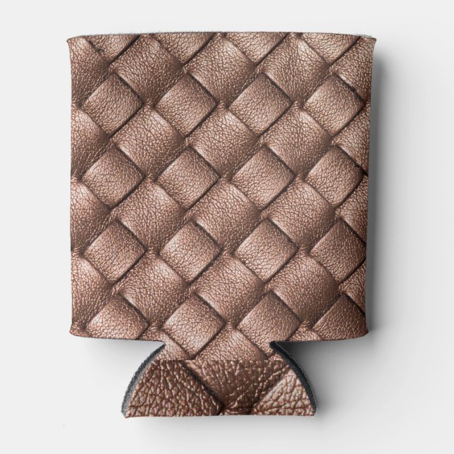 Leder aus Holz, Bronzefarben. Dosenkühler (Vorderseite)