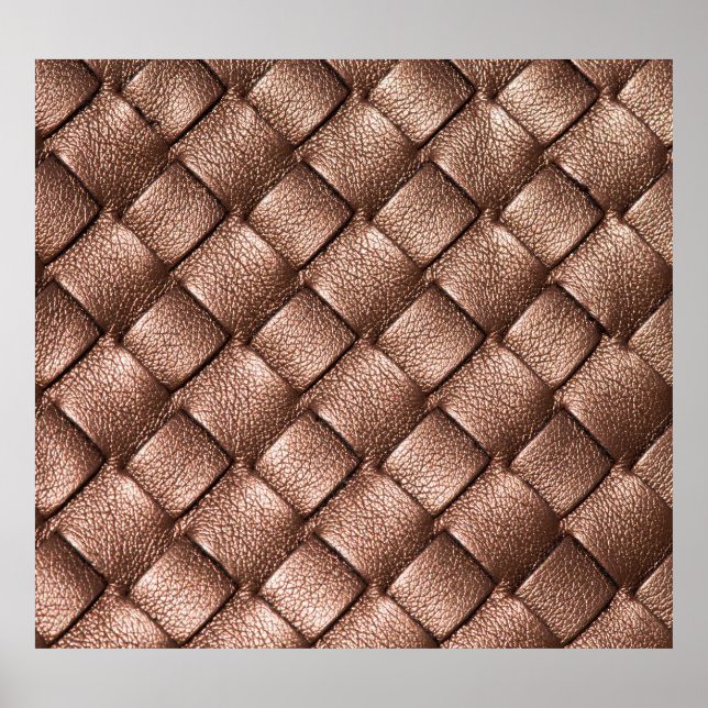 Leder aus Holz, Bronzefarben. Poster (Vorne)