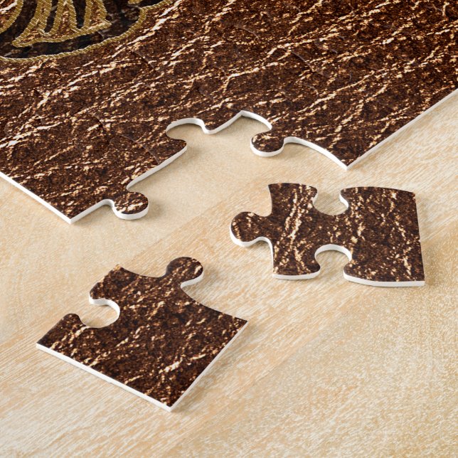 Leder-Blick Fische Puzzle (Seite)