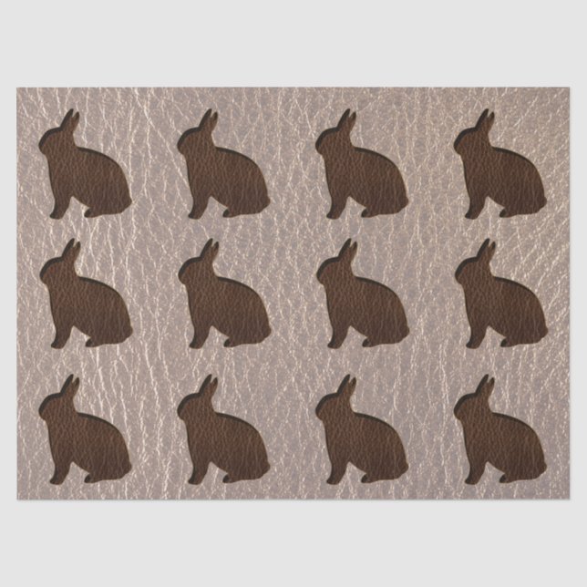 Leder-Blick Kaninchen weich Seidenpapier (Vorderseite)