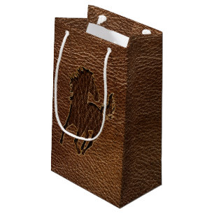 Leder-Blick Pferd Kleine Geschenktüte