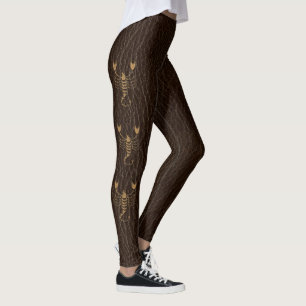 Leder-Blick Skorpion Leggings