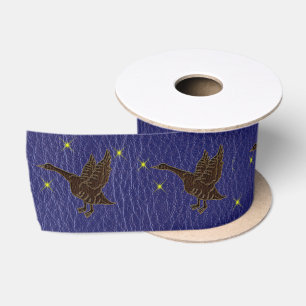 Leder-Blick Ureinwohner-Tierkreis-Gans Satinband