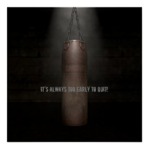 Leder Boxsack - Motivierend Poster