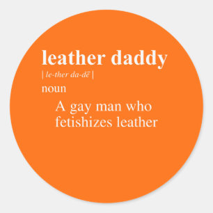 LEDER-DADDY-DEFINITION RUNDER AUFKLEBER