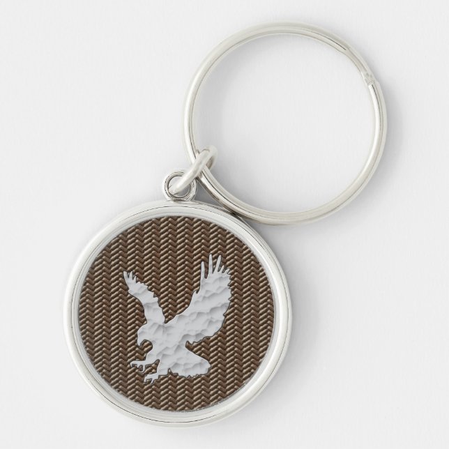 Leder Eagles Brown Schlüsselanhänger (Vorne)