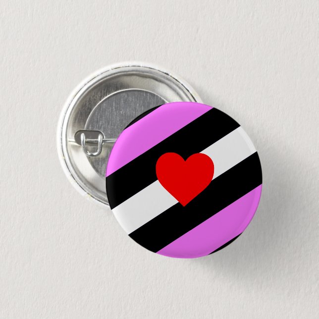 Leder-Girl-Pride-Flagge Button (Vorne & Hinten)
