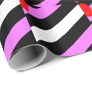 Leder-Girl-Pride-Flagge Geschenkpapier