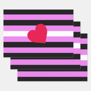 Leder-Girl-Pride-Flagge Geschenkpapier Set