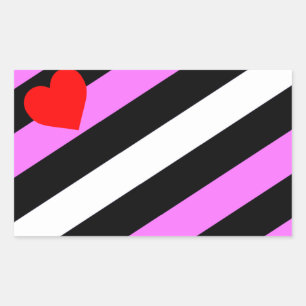 Leder-Girl-Pride-Flagge Rechteckiger Aufkleber