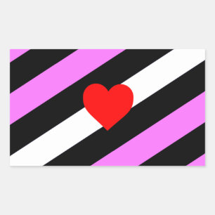 Leder-Girl-Pride-Flagge Rechteckiger Aufkleber