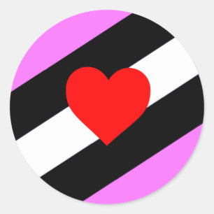 Leder-Girl-Pride-Flagge Runder Aufkleber