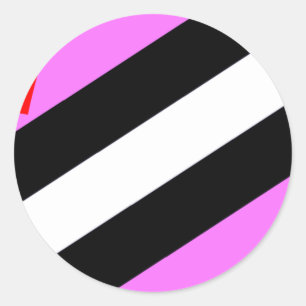 Leder-Girl-Pride-Flagge Runder Aufkleber