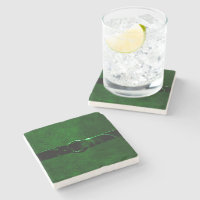 Leder & Gürtel Rich Green Marble Stone Untersetzer