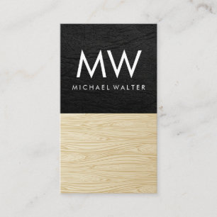 Leder Holz Visitenkarte