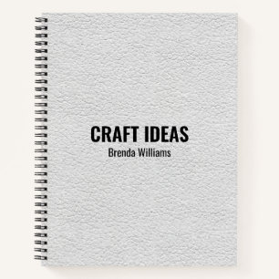 Leder-Image-Notebook mit weißem Imitat Notizbuch