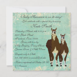 Leder Llamas Baby Einladung