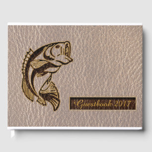 Leder-Look Fisch weich Gästebuch