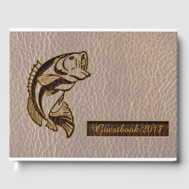Leder-Look Fisch weich Gästebuch (Vorderseite)