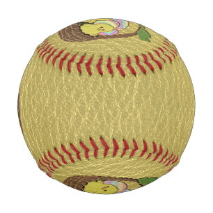 Leder-Look Osterkorb Baseball