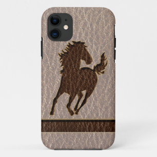 Leder-Look Pferdeweift iPhone 11 Hülle