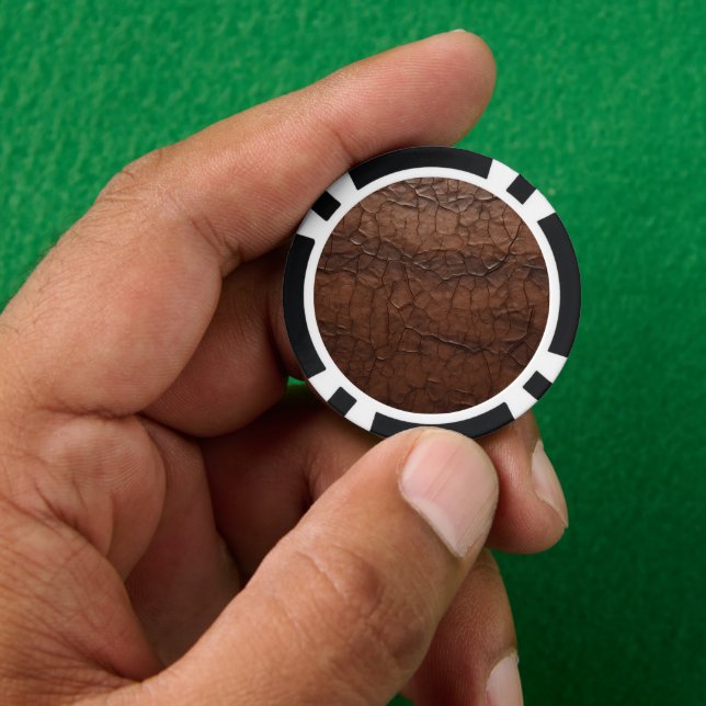 Leder-Look Pokerchips (Hand)
