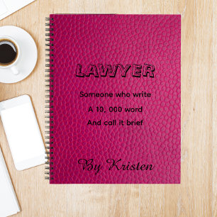 Leder Lustiges Anwalt Journal Personalisiert Recht Notizbuch