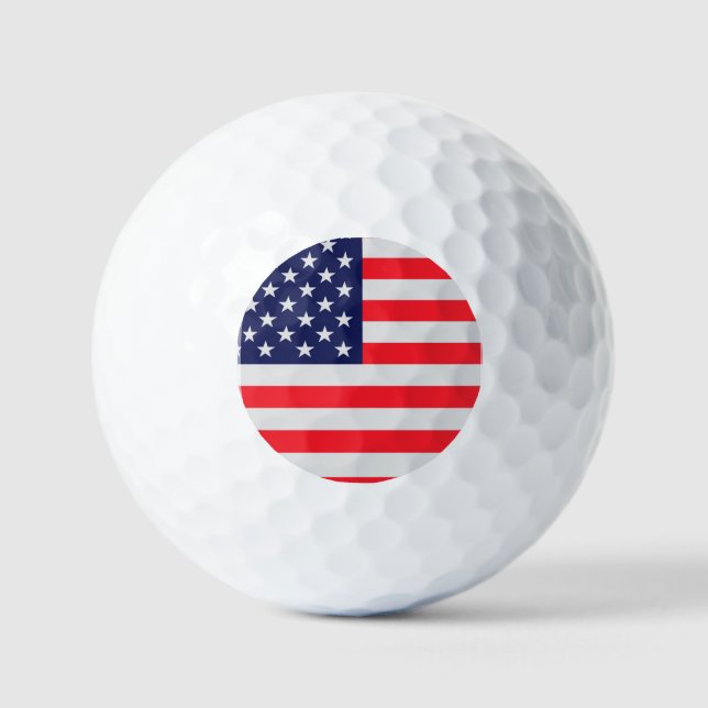 Leder mit Flagge der USA Golfball (Vorderseite)