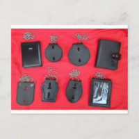 Leder-Neck-Kette-Abzeichen-Holder, Nackenwallet