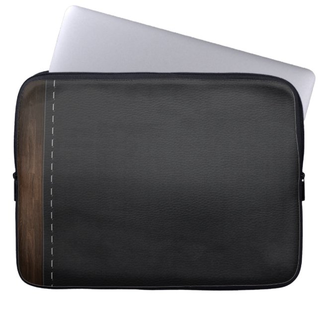 Leder-Neopren-Laptop-Sieb Laptopschutzhülle (Vorderseite)