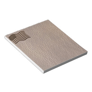 Leder-Optik USA-Flagge Notizblock