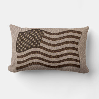Leder-Optik USA-Flagge Soft Lendenkissen